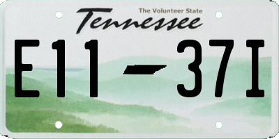 TN license plate E1137I