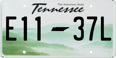 TN license plate E1137L