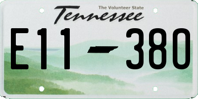 TN license plate E1138O