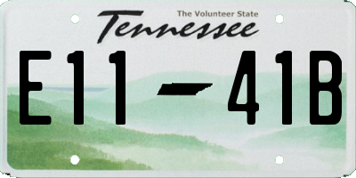 TN license plate E1141B