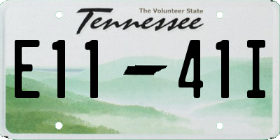 TN license plate E1141I