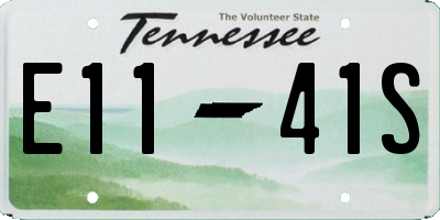 TN license plate E1141S