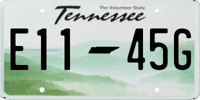 TN license plate E1145G