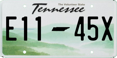 TN license plate E1145X