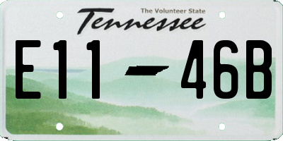 TN license plate E1146B