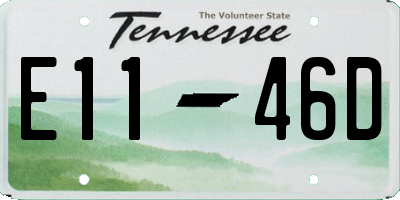TN license plate E1146D