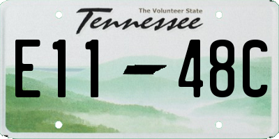 TN license plate E1148C