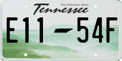 TN license plate E1154F