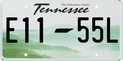 TN license plate E1155L
