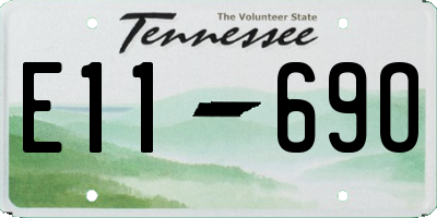 TN license plate E1169O