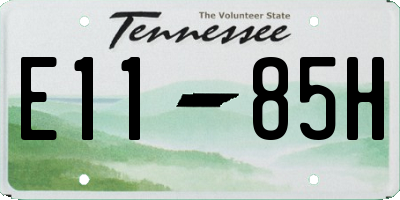 TN license plate E1185H