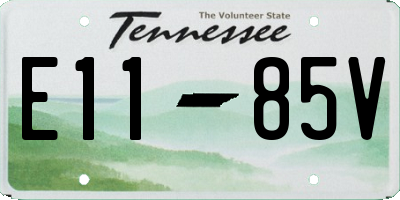 TN license plate E1185V