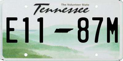 TN license plate E1187M