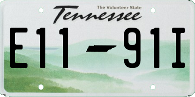 TN license plate E1191I