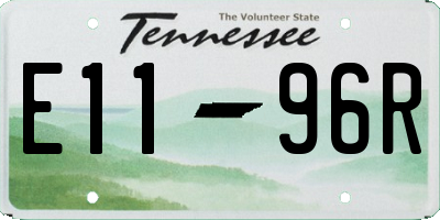TN license plate E1196R
