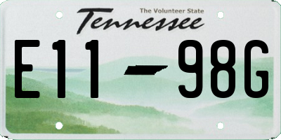 TN license plate E1198G