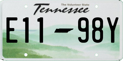 TN license plate E1198Y
