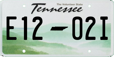 TN license plate E1202I