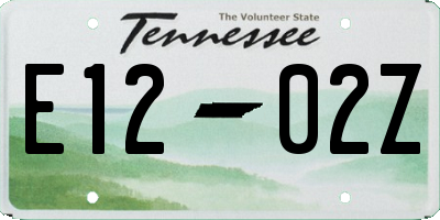 TN license plate E1202Z