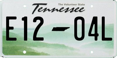TN license plate E1204L