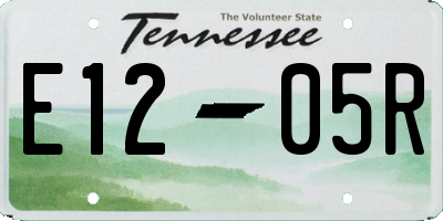 TN license plate E1205R