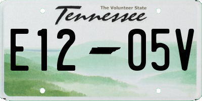 TN license plate E1205V
