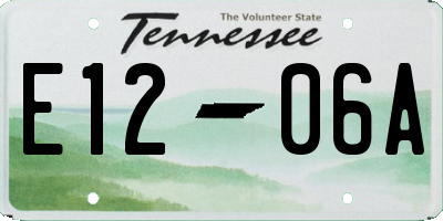 TN license plate E1206A