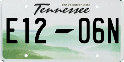 TN license plate E1206N