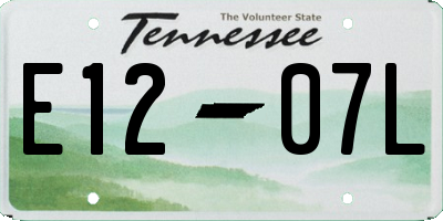 TN license plate E1207L