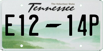 TN license plate E1214P