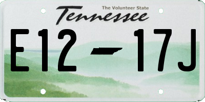 TN license plate E1217J