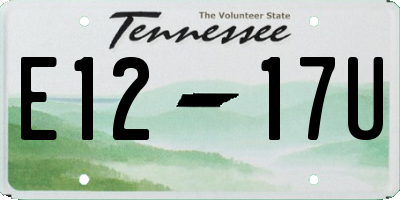 TN license plate E1217U
