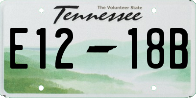 TN license plate E1218B