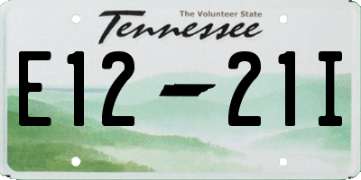 TN license plate E1221I