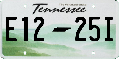 TN license plate E1225I