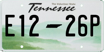 TN license plate E1226P