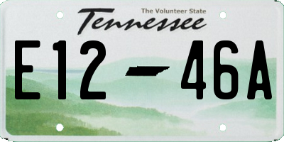TN license plate E1246A