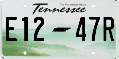 TN license plate E1247R