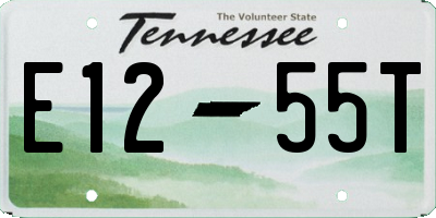 TN license plate E1255T
