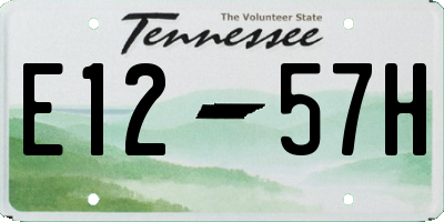 TN license plate E1257H