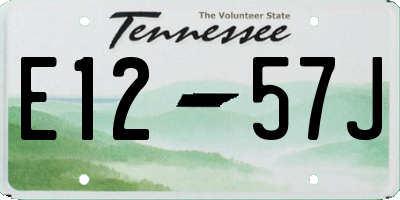 TN license plate E1257J