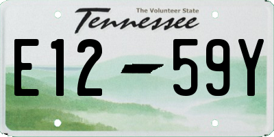 TN license plate E1259Y