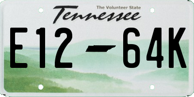 TN license plate E1264K