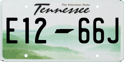 TN license plate E1266J
