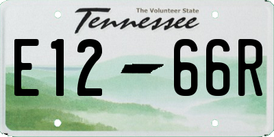 TN license plate E1266R