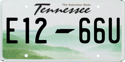 TN license plate E1266U