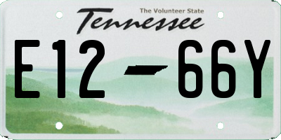 TN license plate E1266Y