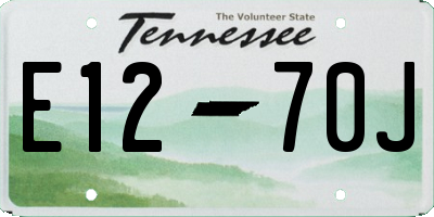 TN license plate E1270J