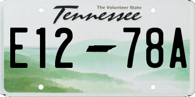 TN license plate E1278A