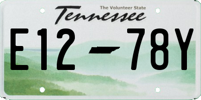 TN license plate E1278Y